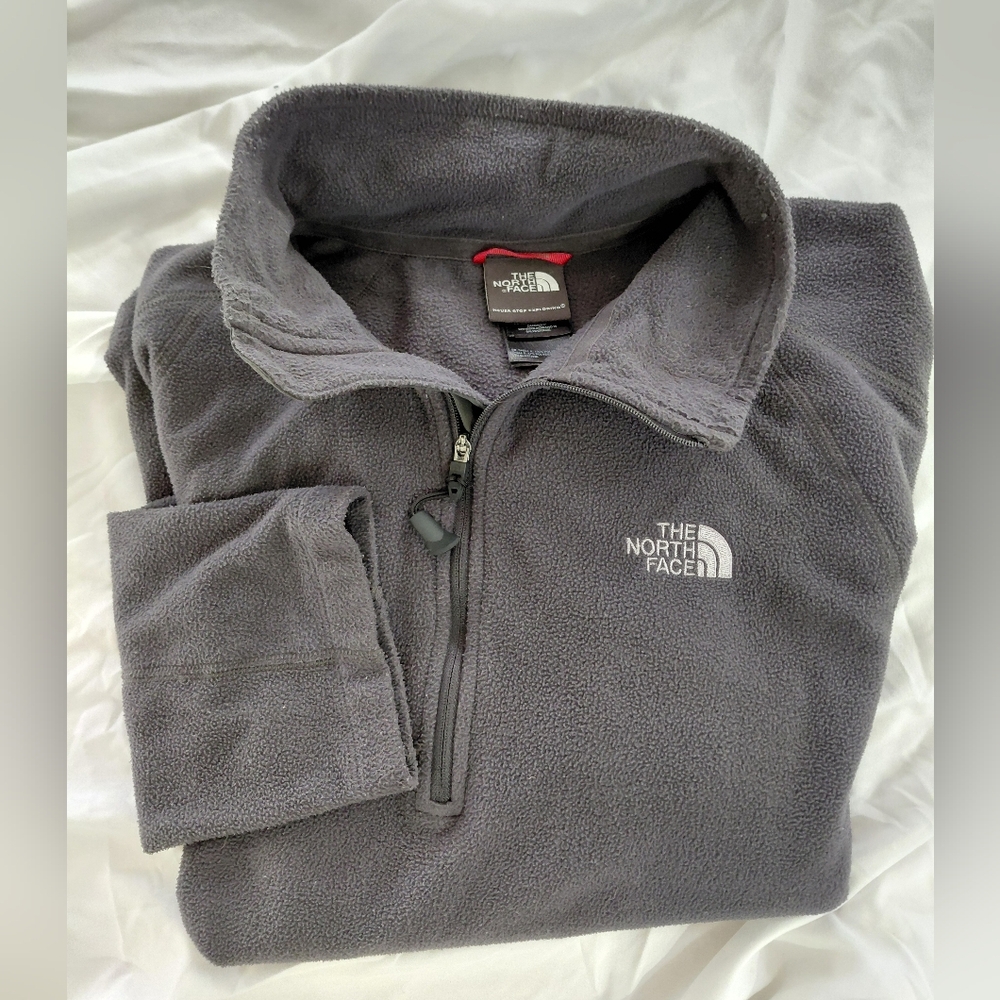 The North Face Grey Quarter Zip Fleece Pullover